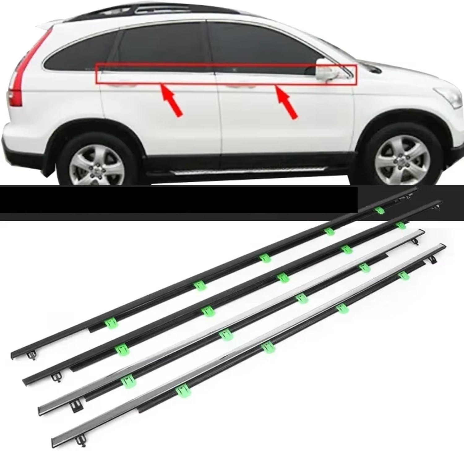 車のサンルーフのシーリング Compatible With CRV 2007 2008 2009 2010 2011 車のドアウィン