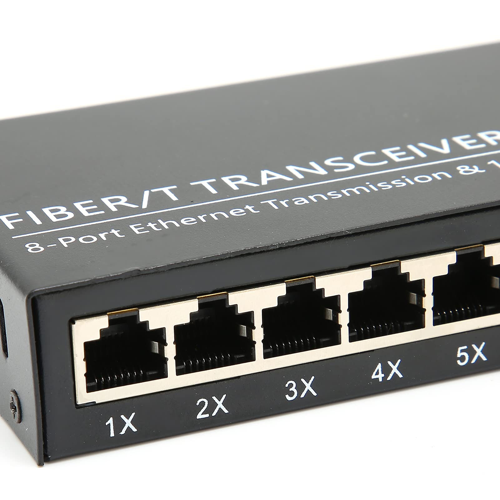 Convertisseur de Média Gigabit Ethernet, 1 Fibre 8 Ports Ethernet Monomode Dual Fiber Adaptive Gigabit Converter, RJ45 10/100/1000M Gigabit Switch, Convertisseur Fibre vers Ethernet avec Duplex SC