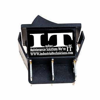 IndusTec DPDT 20 AMP-6 Pin On/Off/On 3 Position Maintained Latch Lock Rocker Switch Polarity Reversing Double Pole Double Throw 12V DC Motor Control