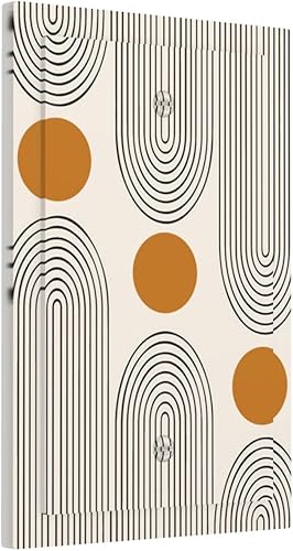 Miniatura 26 de Placa Decorativa de Pared Beige Boho de Mediados de Siglo Sol Abstracto 1-Gang Retro Años 70 Arte Geométrico Moderno con Arco Eléctrico Interruptor