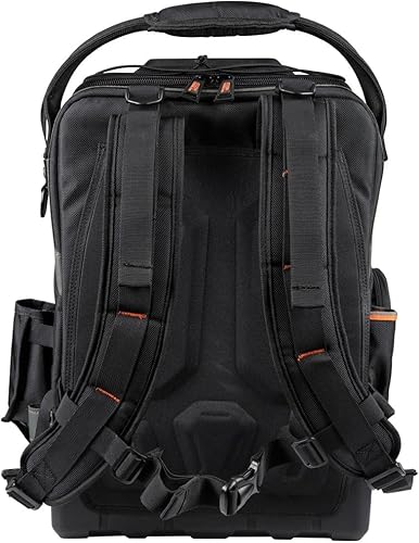 Miniatura 11 de Klein Tools 55665 Mochila para Herrero y Soldador, Exterior Resistente al Fuego, 27 Bolsillos, Sostiene Casco de Soldadura, Casco Rígido, Barra de