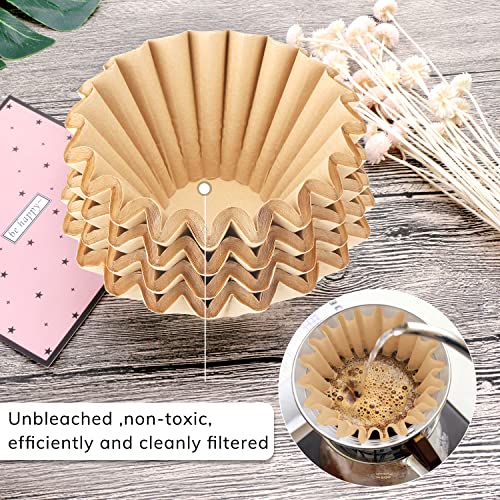 Segove Disposable Coffee Filters, 100 Count 1-4 Cup Filter Replacement, Natural Brown Unbleached, Fit Small Basket Style Single Serve Coffee Makers, For Home Office Use Pour Over And Drip Coffee Maker #TOP2