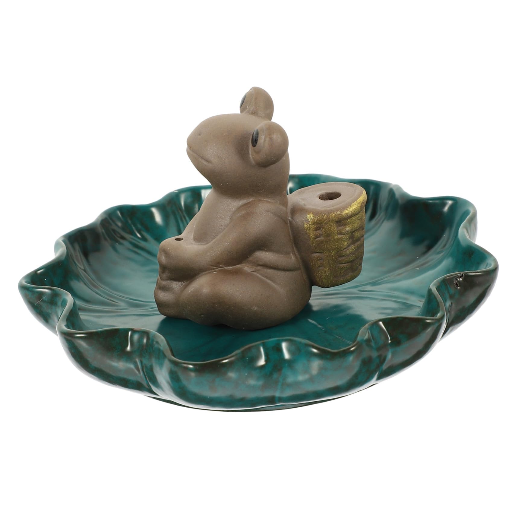 Keramik Rückfluss Räuchergefäß Frosch Design Aromatherapie Tischdekoration Kreatives Feng Shui Wohnkultur Geschenkidee für Aromaliebhaber