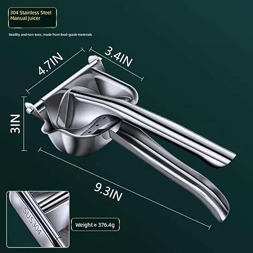 Miniatura 3 de Stainless SteelFresh Fruit Juice Extractor - Lemon Squeezer Manual,Heavy DutyHand Press with Ergonomic Grip for Orange Citrus Pomegranate Lime