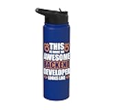 Funny Backend Developer Programmer Coder Shirt Stainless Steel Insulated Water Bottle