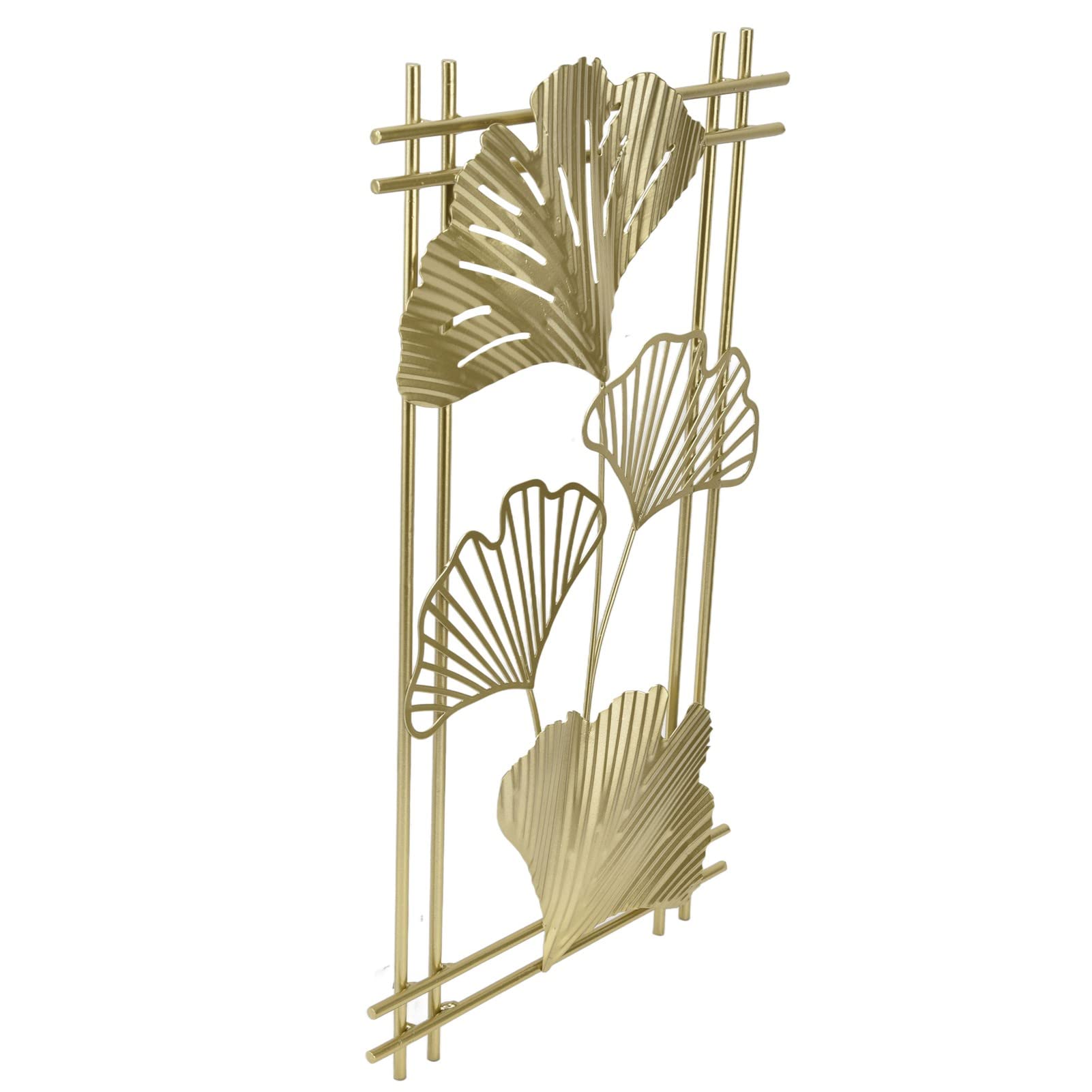 MOTUZP Decorazione da Parete in Metallo Ginkgo Decorazione da Appendere a Parete in Foglia, Decorazione da Parete in Foglia Dorata Decorazione da Appendere Scultura Artistica con