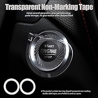 Vista 6 de Tybasthe Cubierta de Botón de Arranque Giratorio por Presión, Accesorios de Coche Autobots Cubierta de Botón de Arranque y Parada del Motor