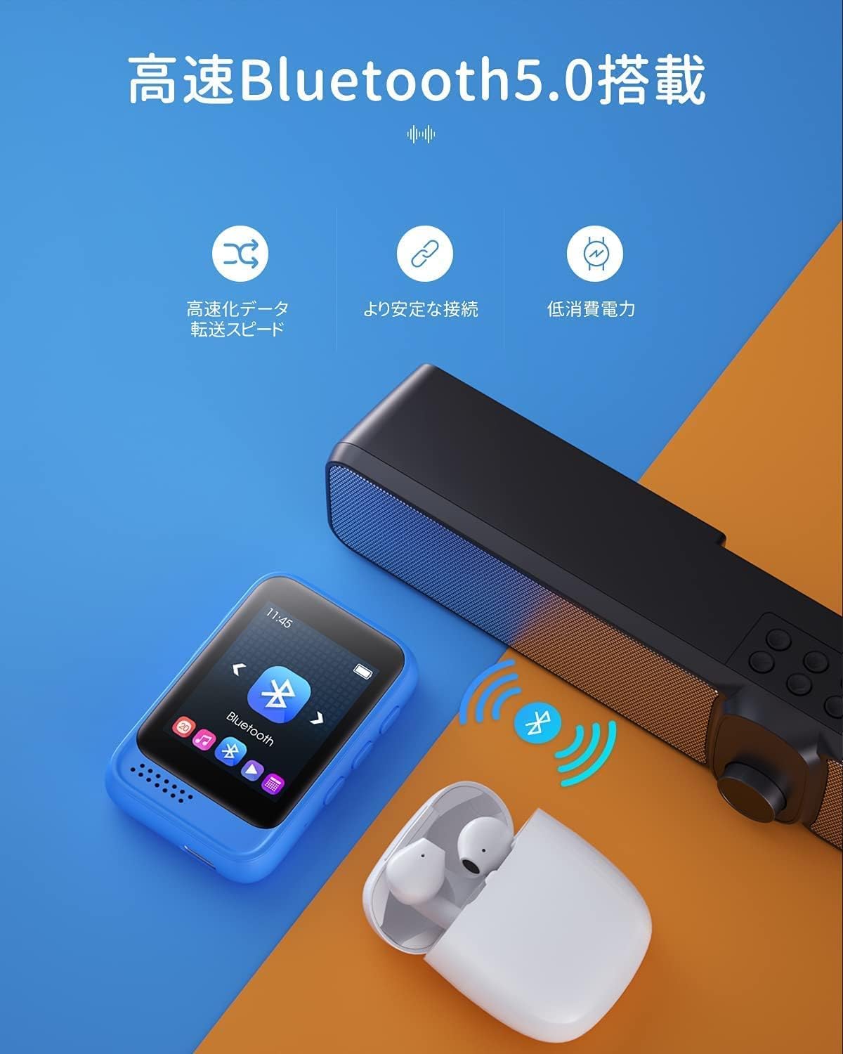 Amazon.co.jp: JOLIKE MP3プレーヤー 超軽量 Bluetooth5.0 音楽