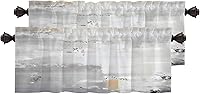 Vista 192 de Cenefas de cocina modernas con patrón de cobre marrón dorado para ventanas, cenefas opacas abstractas de marcas de arañazos y cortinas opacas