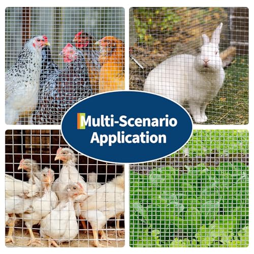 Image of Garvee 1 /2 inch Hardware Cloth-36in x 100ft 19GA Heavy Duty Galvanized Chicken Wire Mesh Roll, Hot-Dipped After Welding for Chicken Coop, Rabbit Cages & Garden Fencing - Poultry Netting & Fencing