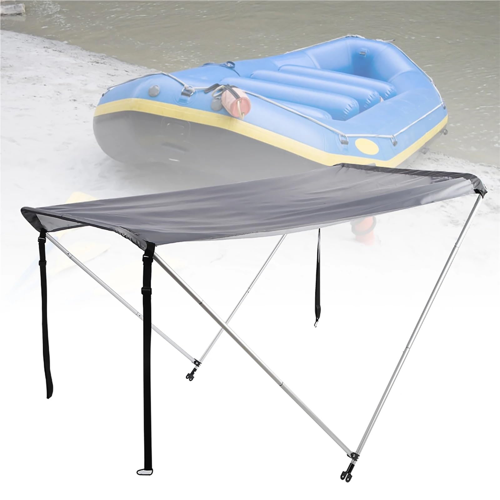 Tenda Parasole Kayak Parasole in lega di alluminio 210D rivestito in tessuto Oxford for gommoni, canoa, kayak, barca, parasole, tendalino for