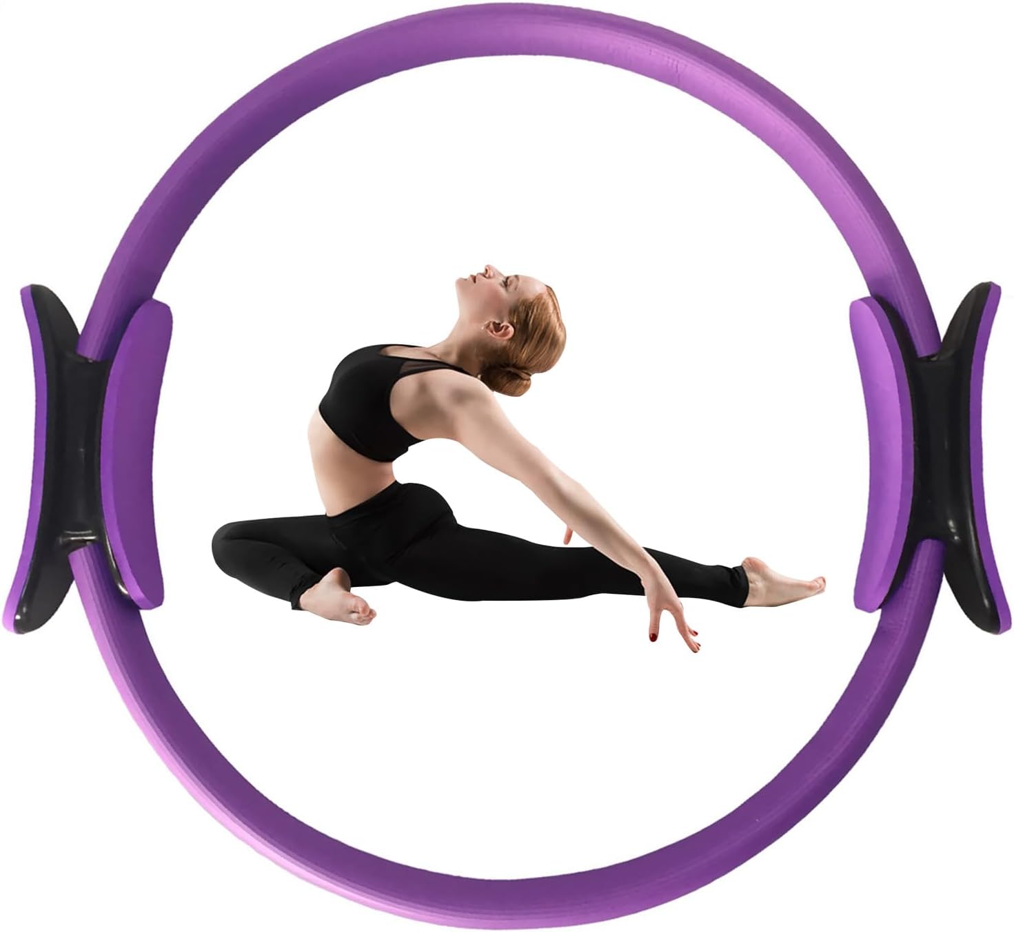 Pilates Ring, 15 "Fitness Ring Pilates Magic Circle, Portable Home Exercise Equipment, Resistance Rings for Yoga, Pilates and Thigh Workout.