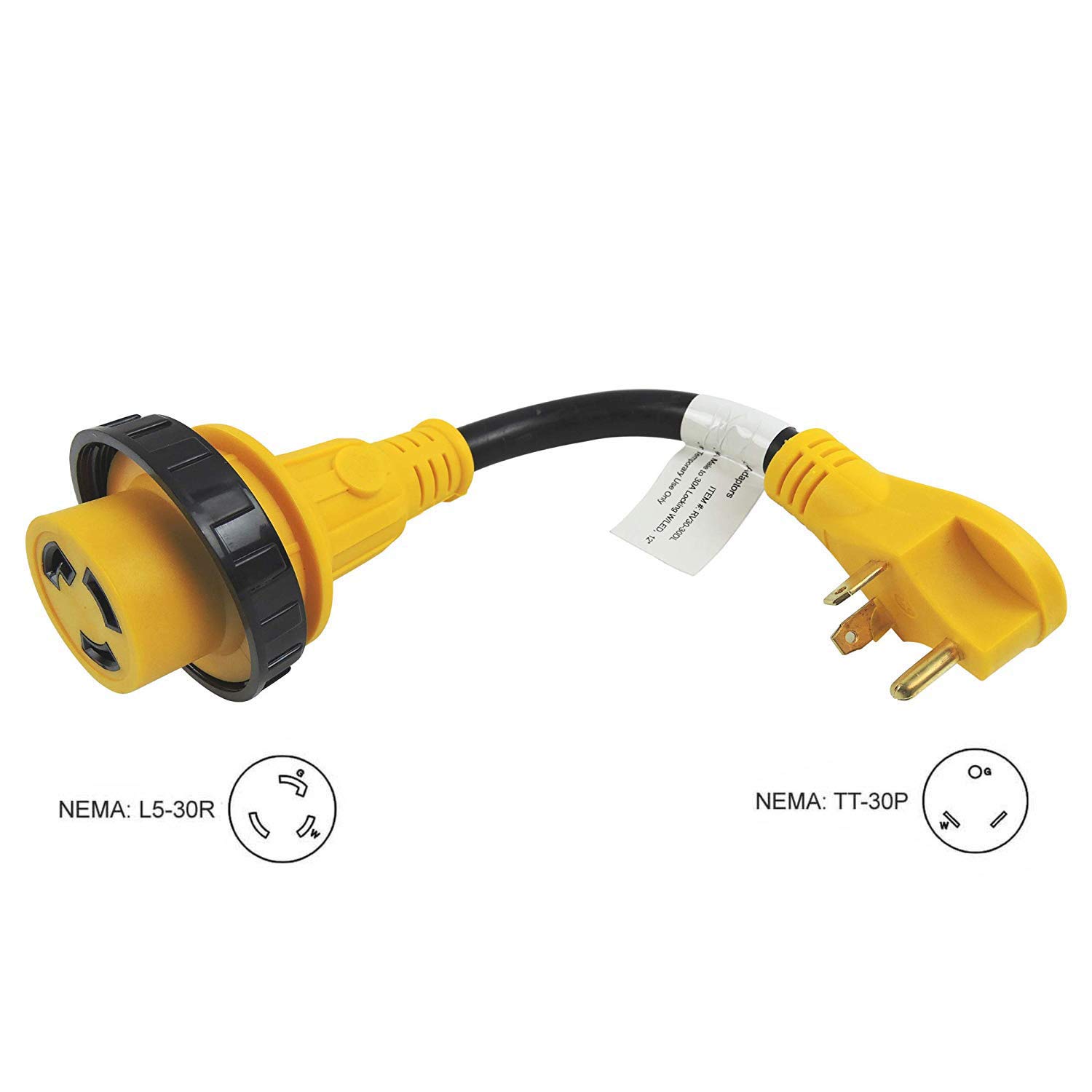 Buy RV Power Adapter Cord Extension, 30 Amp Male to 30 Amp Female Twist