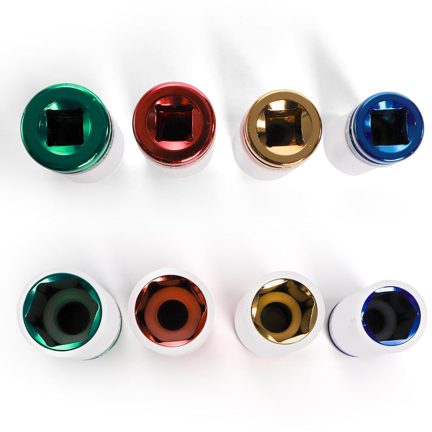 Okllen 4Pcs 1/2 Inch Drive Lug Nut Socket Set, Wheel Protector Thin Wall Socket, 17mm, 19mm, 21mm, 22mm, Impact Socket, CR-MO Steel - Image 5