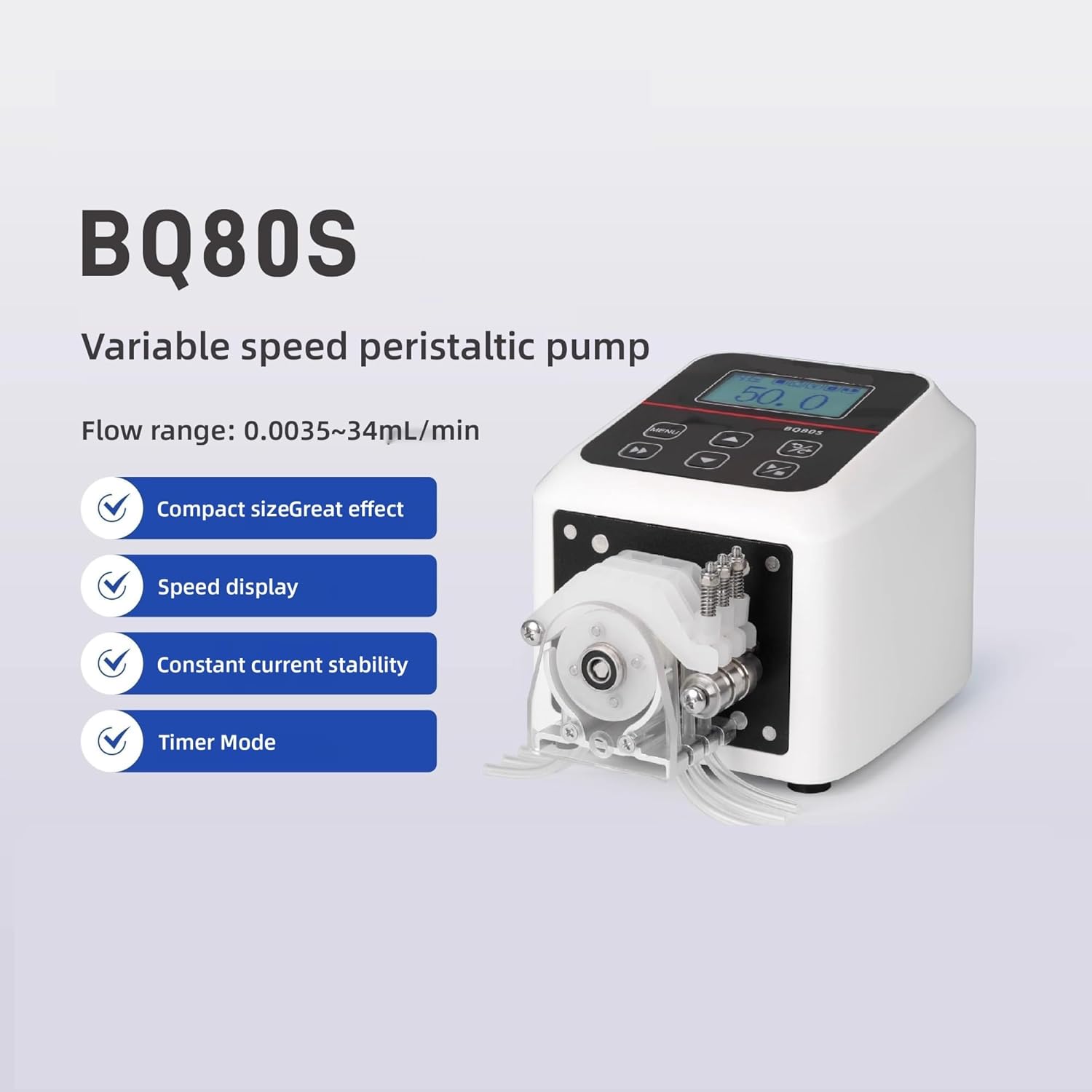 BQ80S micro-flow speed regulating peristaltic pump small water pump miniature laboratory constant flow pump