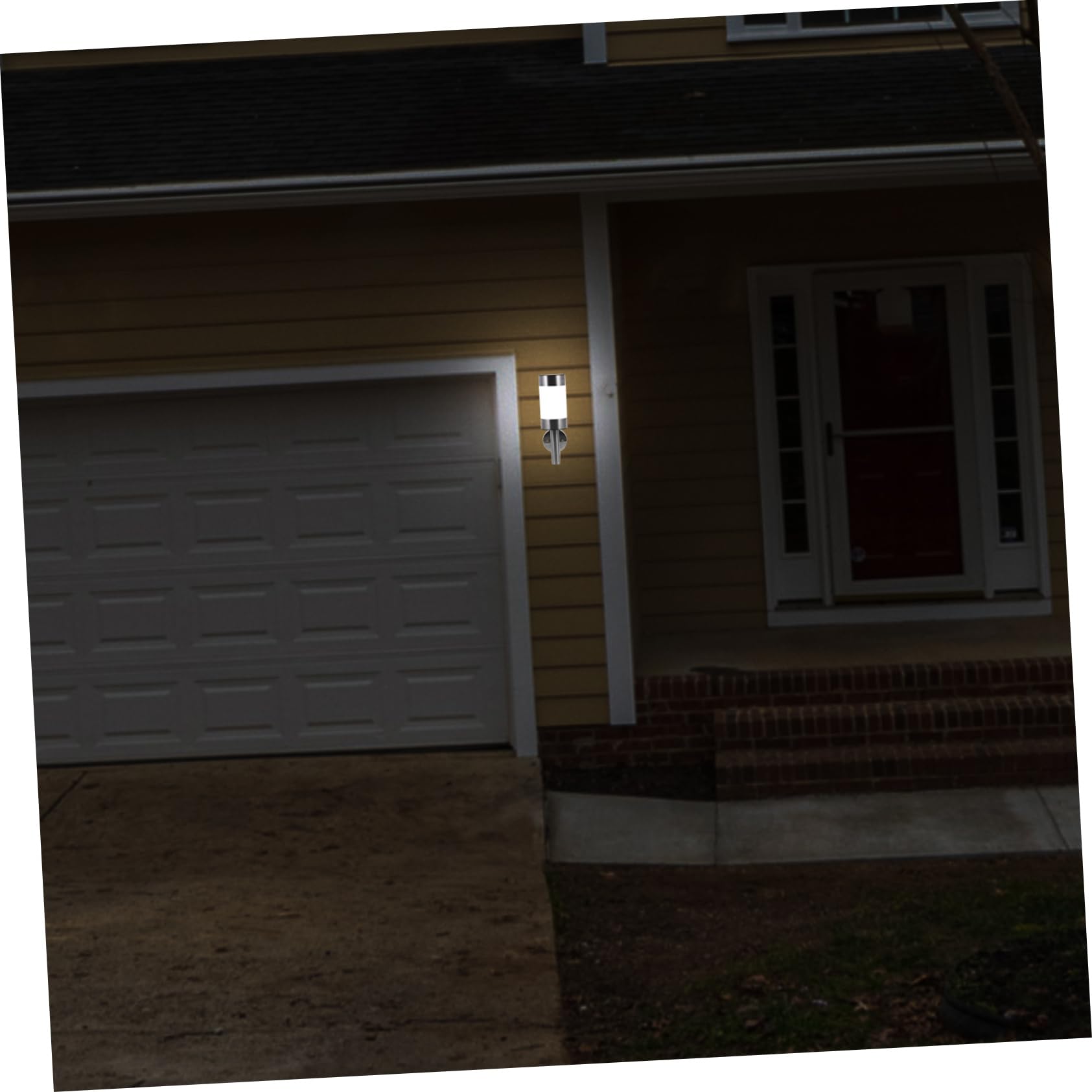 OSALADI 2st Solar-wandleuchte Außenlampe Led-wandleuchte Wasserdichte Außenleuchten Garten Wandlampe Außenwandleuchte Leuchten Aus Edelstahl Dekorative Wandlampen Silver Plastik