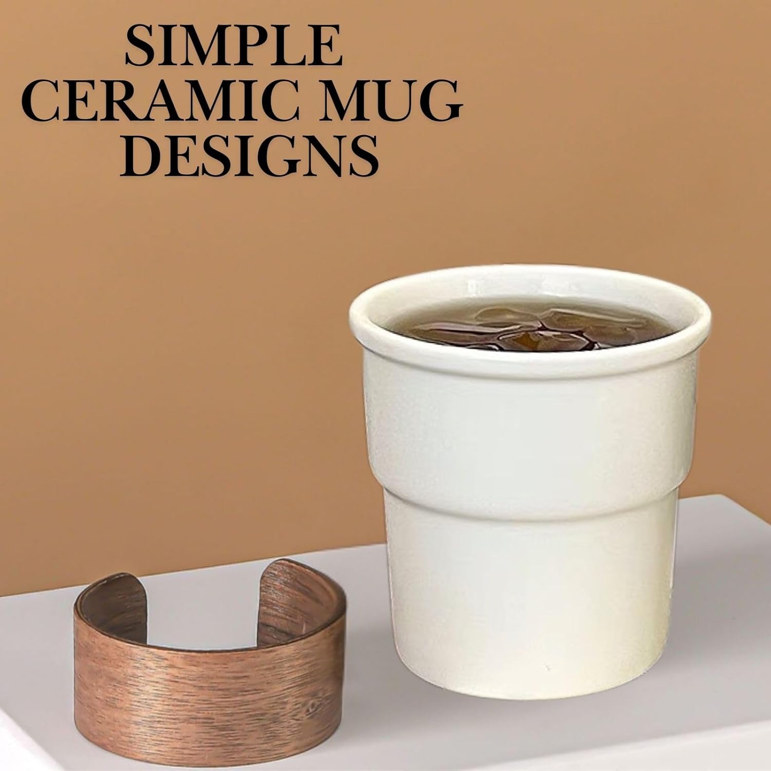 Ceramic Coffee Mug with Sleeve, 220ml Insulated Latte Cup, Minimalist White, Microwave and Dishwasher Safe – Perfect for Hot Beverages - Image 4