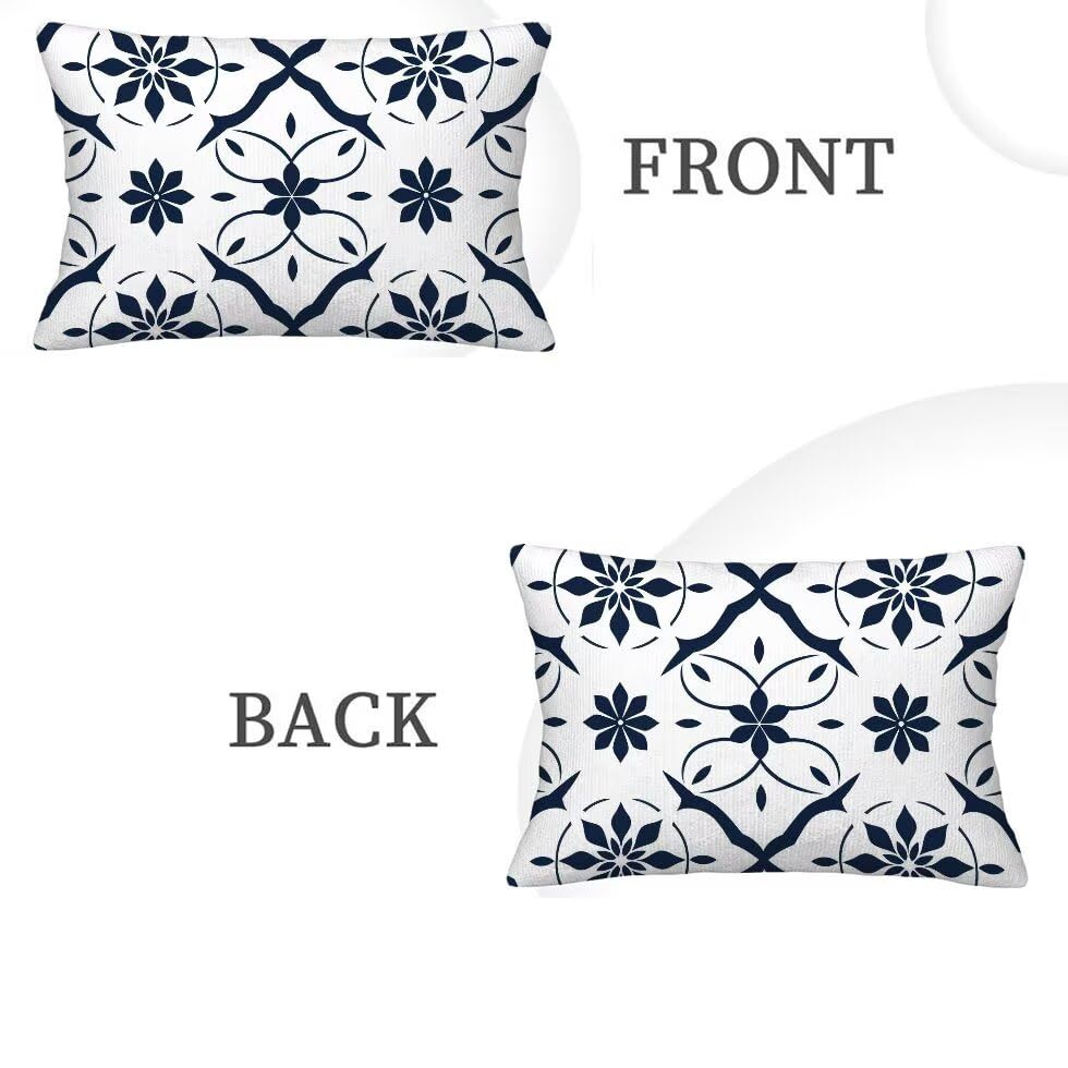 Coussin canape bohème bleu 50x70 pour une ambiance salon cocooning