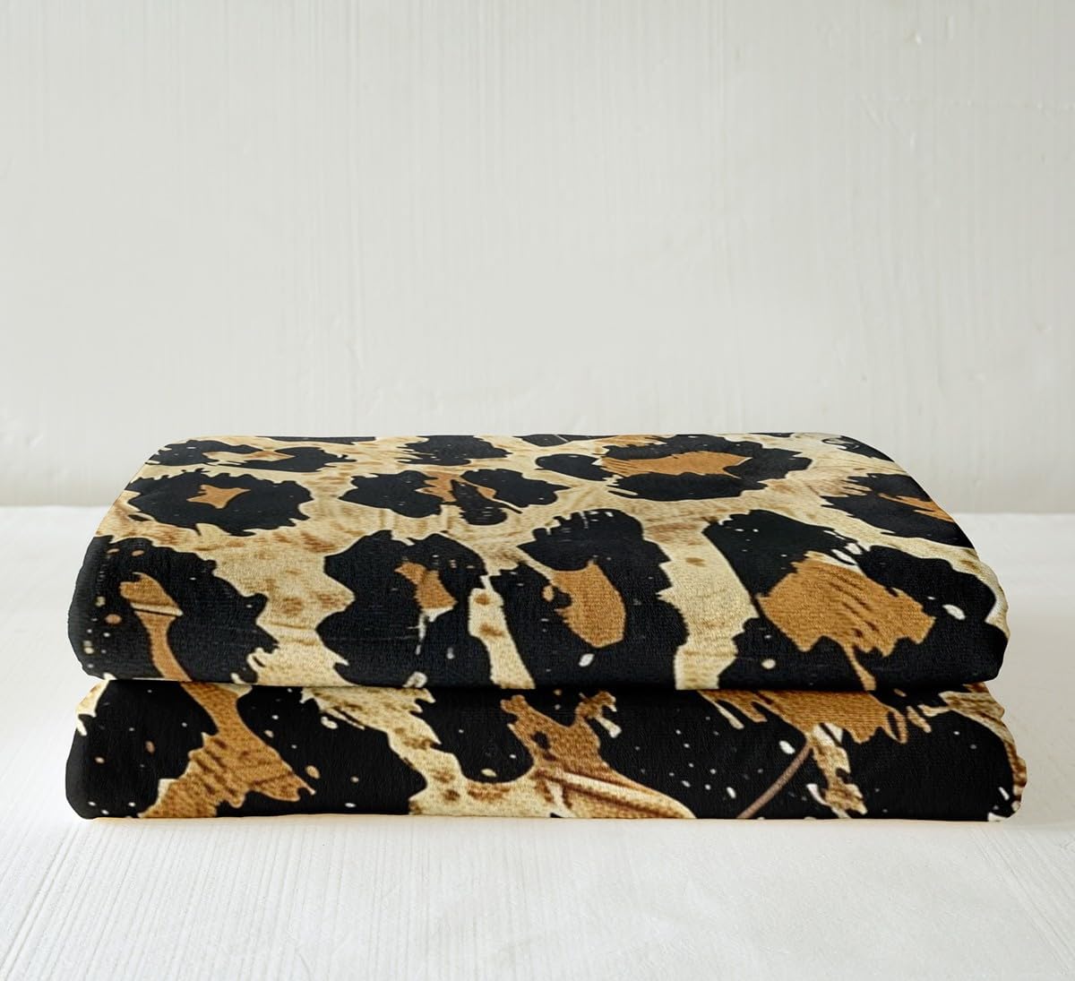 Feelyou Leopard Print Fleece Throw Blanket Animal Leopard Sherpa Blanket for Kids Boys Girls for Room Decor Wildlife Nature Leopard Bed Blanket Microfiber Plush Blanket,Twin 60x80 Inches