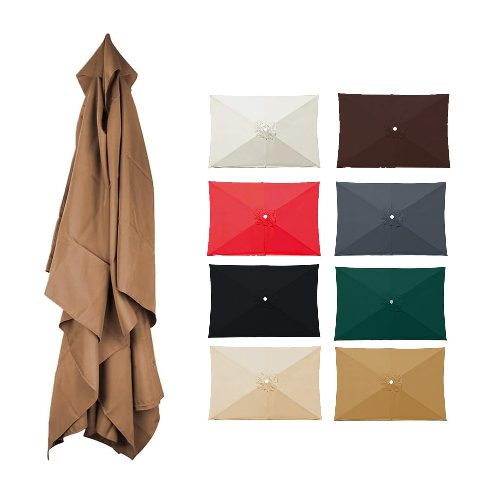 Funda impermeable para sombrilla 300x200 cm resistente a rayos UV con 6 varillas