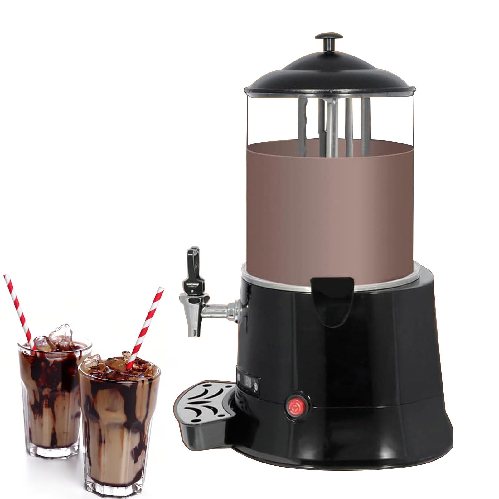 MYUYEE 10L Commercial Hot Chocolate Dispenser, Led Hot Chocolate Maker, Chocolate Mixing Melting Machine,For Coffee Shops