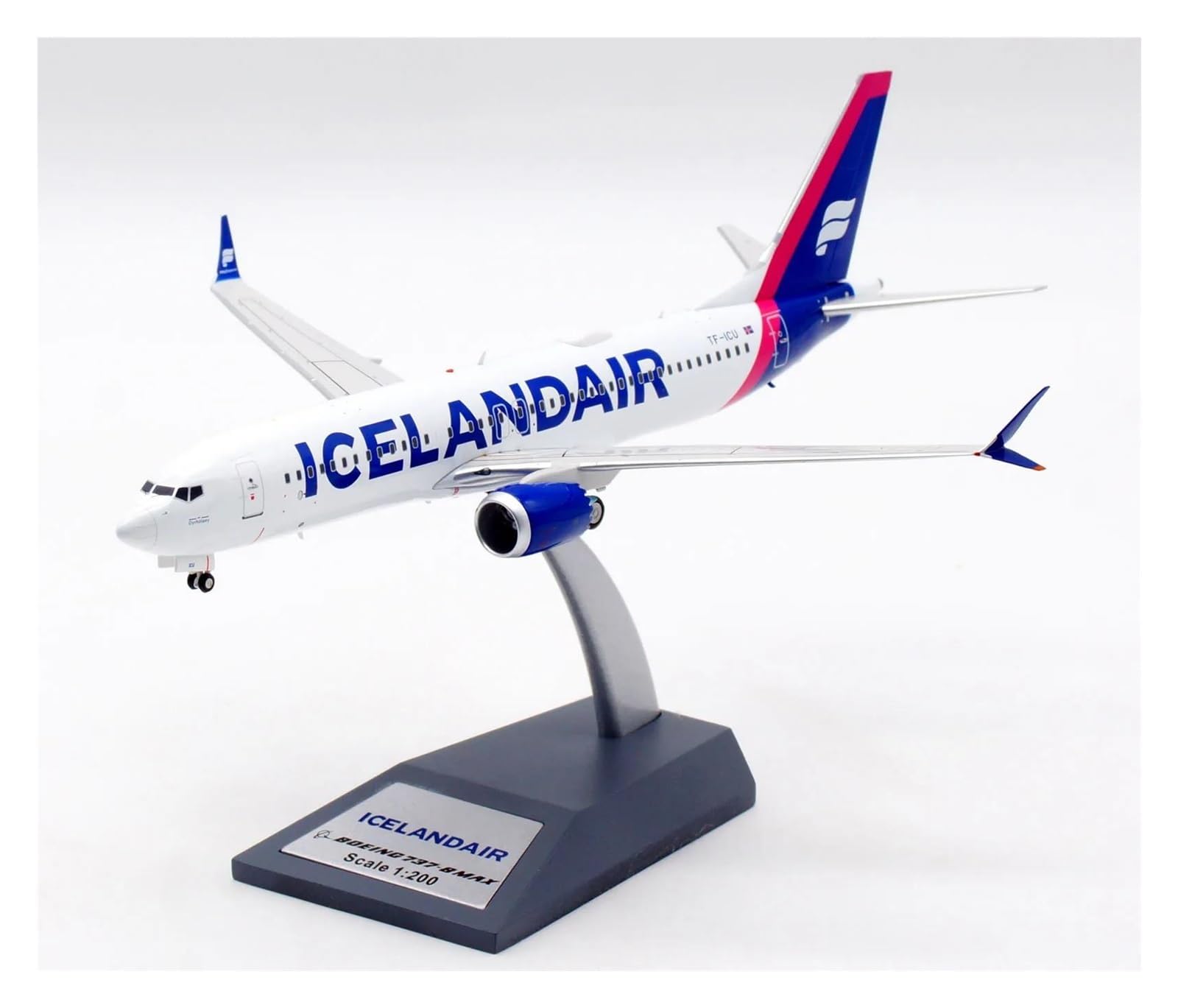 Avión Boeing B737 MAX 8 Island Air Inflight 1:200 modelo fundido a presión TF-ICU IF738MFI1122