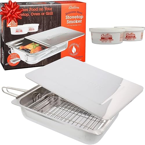Miniatura 8 de Stovetop - Estufa-ahumador - Fumador de acero inoxidable con virutas de maderaFunciona con cualquier fuente de calor, para interiores o exteriores.,