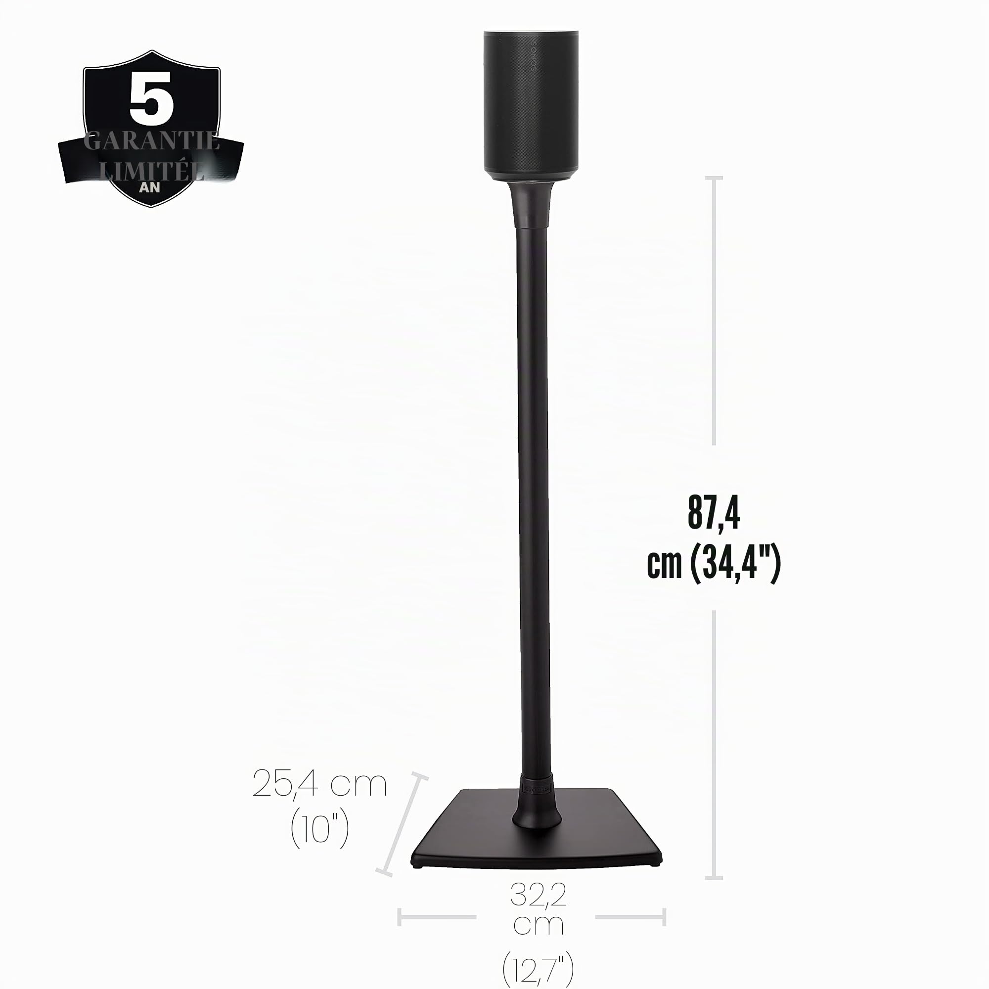 Sanus WSSE12 Lot de 100 Pieds d'enceinte à Hauteur Fixe pour Sonos Era 100 Paires
