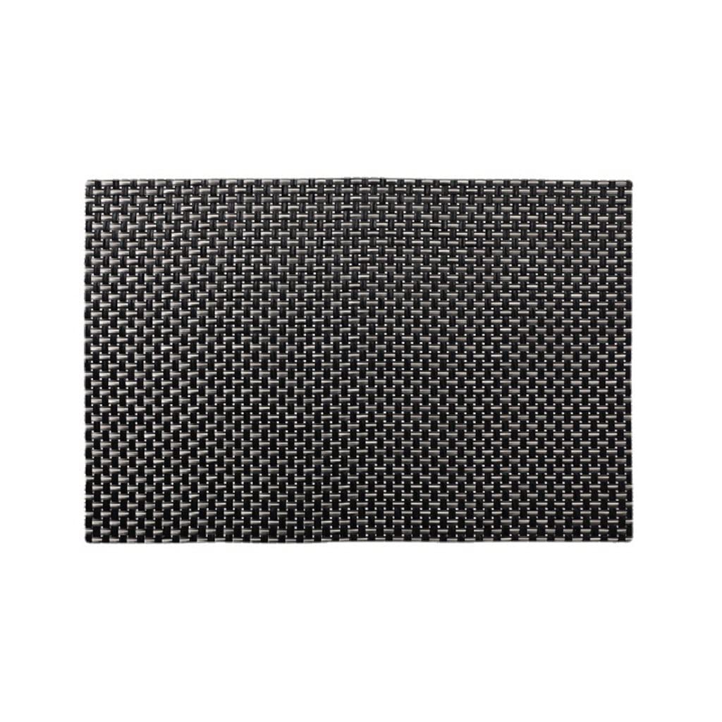 Tapis de table scandinave anti-tache et isolant thermique en PVC tissé argenté