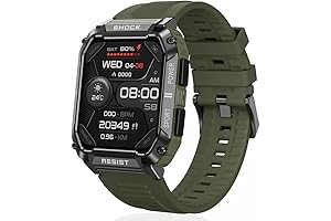 1.96" Fitness Tracker Watch Full Touch Screen Waterproof Smart Watch All-Day Heart Rate Monitor