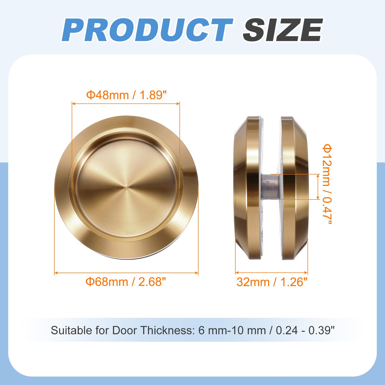 PATIKIL Round Sliding Glass Door Handle - Image 2