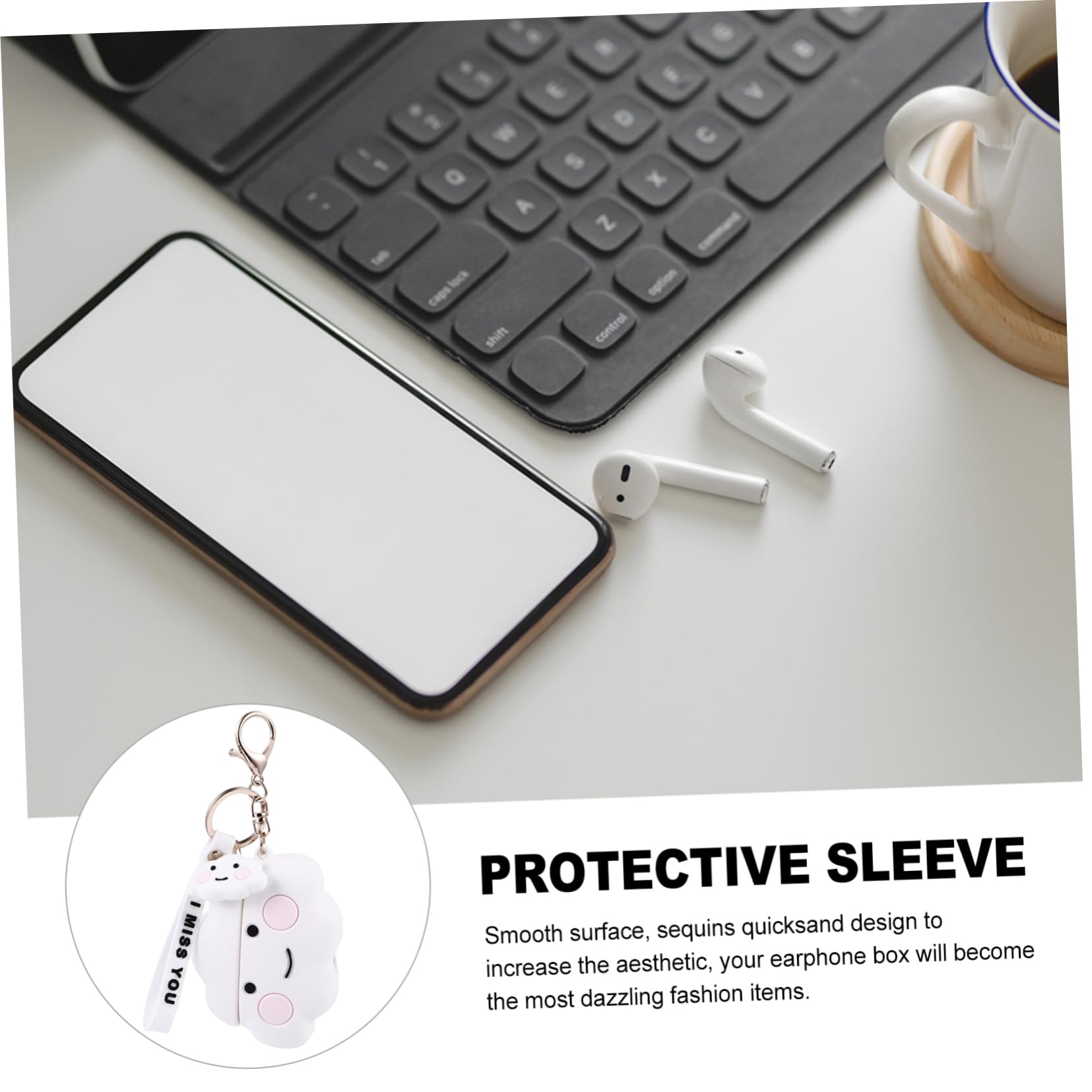 Hemobllo 2pezzi Cuffie Wireless Custodia Silicone e Protettiva Per Design Cloud Facile Accesso Alla Ricarica Resistente Agli Urti Materiale Selezionato Per