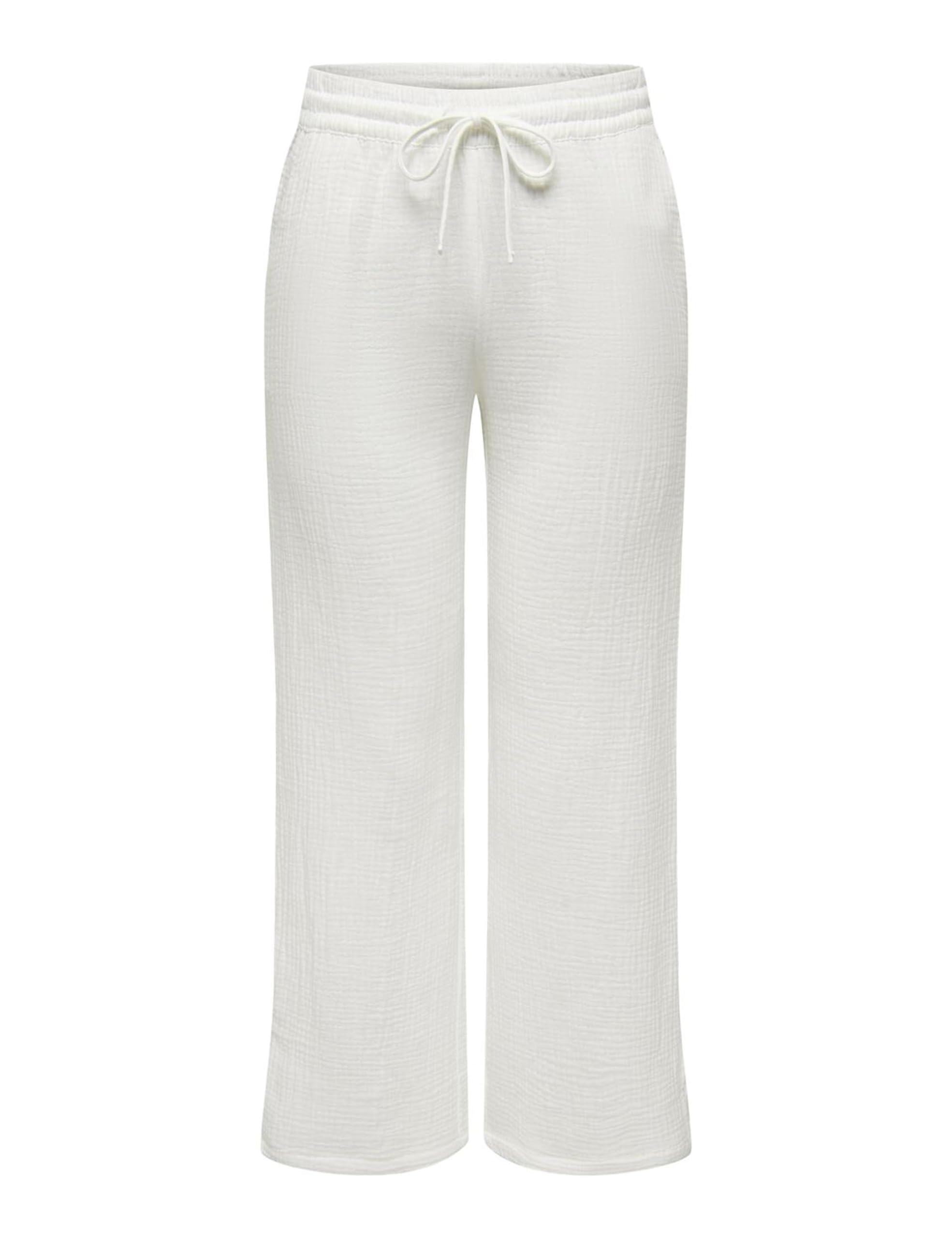 JdY Women's Jdytheis Wide Slit Trousers WVN Noos Fabric Trousers, Cloud Dancer, M / 32L