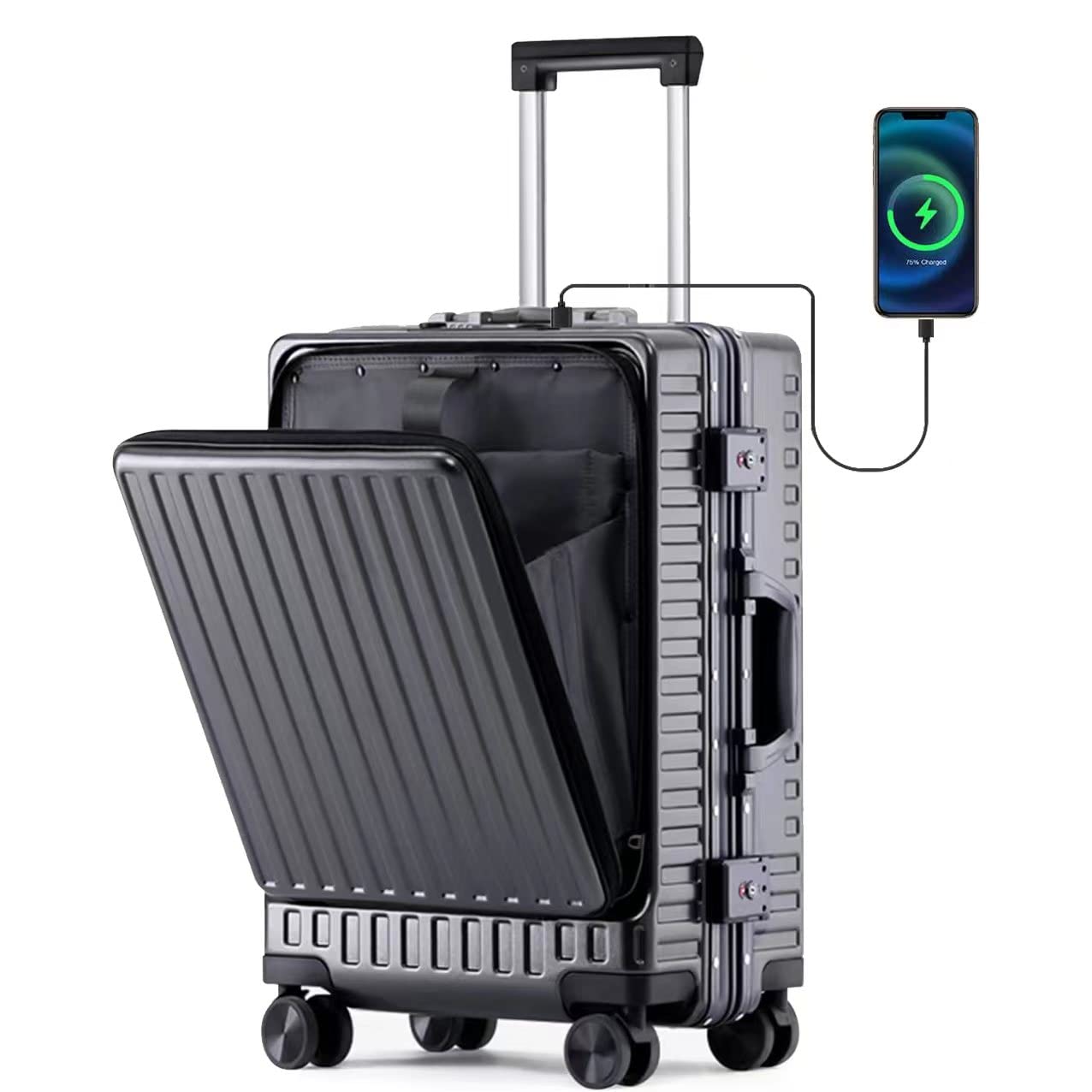 Buy diwolorCarry On Suitcases with Front Laptop Pocket,CarryOn Luggage