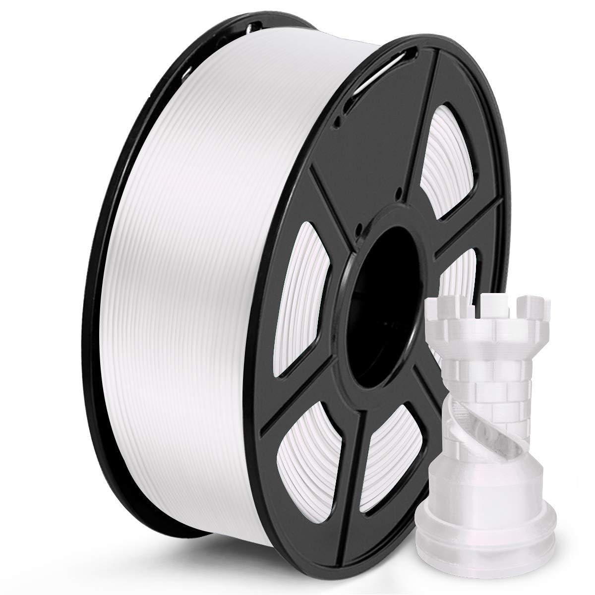 SUNLU Silk PLA Plus Filament 4kg Bundle, Shiny Silk Surface PLA+ 3D Printer Filament 1.75mm ±0.02mm, Glossy 3D Printing Filament,Good Vacuum Packaging