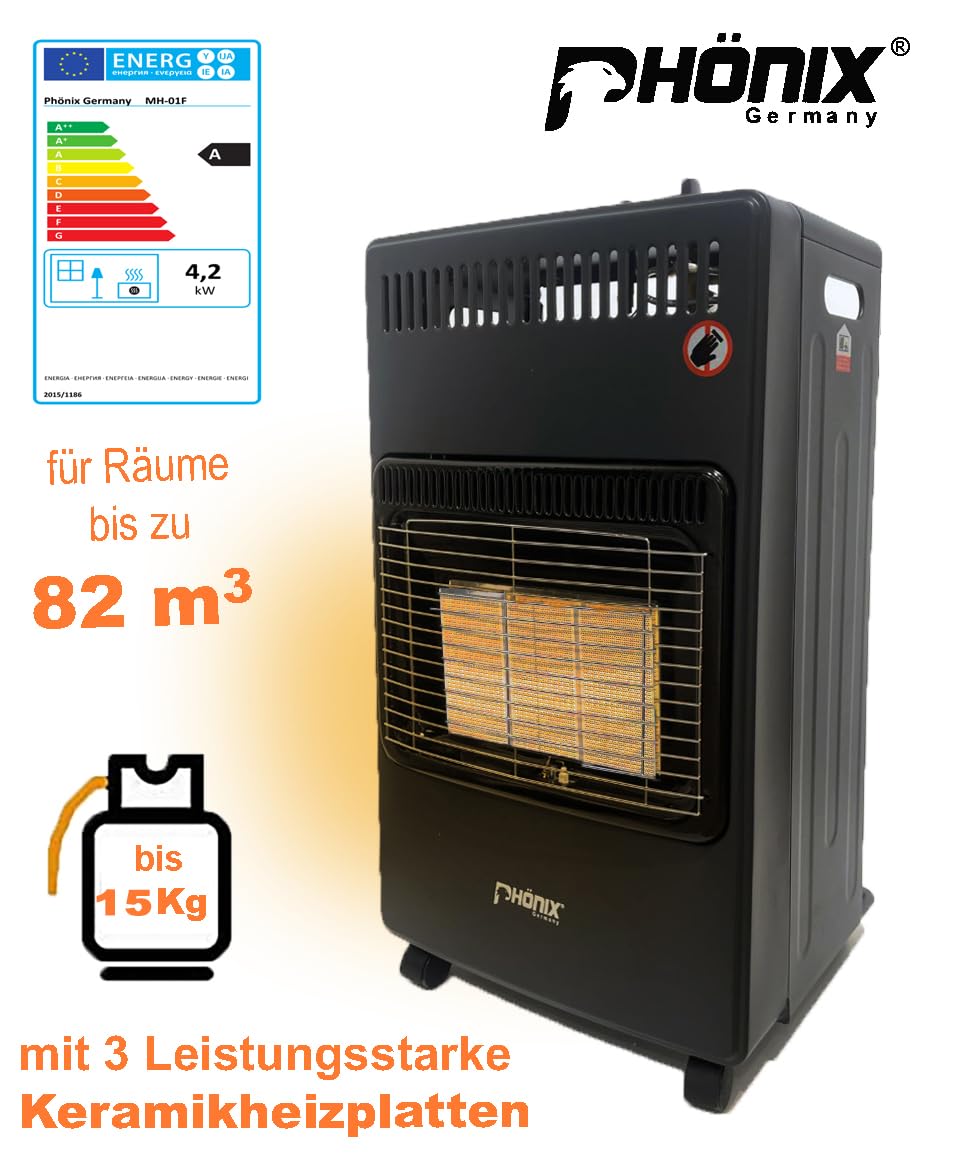 Qlima GH 342 RV - Gaskachel - Opvouwbare Gaskachel - Inclusief Draagtas 4200 Watt