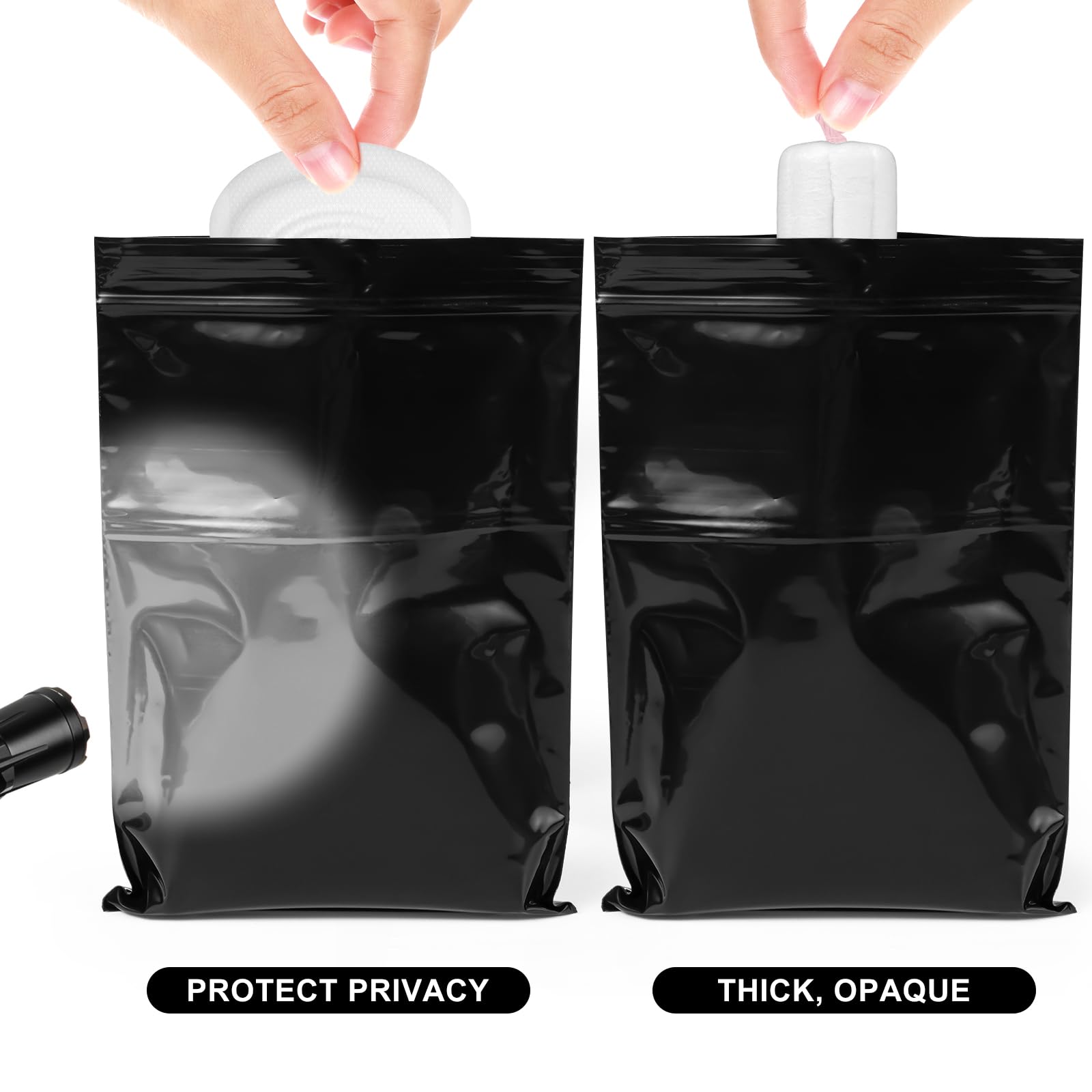 Sacchetti per assorbenti igienici, sacchetti per tamponi e assorbenti, ermetici e completamente opachi, proteggono la privacy, bloccano gli odori, facili da trasportare quando si viaggia, 120 pezzi