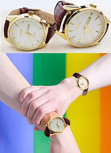 Miniatura 2 de SKMEI Pair Watches for Couples Men and Women His and Hers Watch Set Husband Wife Valentines Matching Wrist Watch Wedding Gifts Waterproof Business