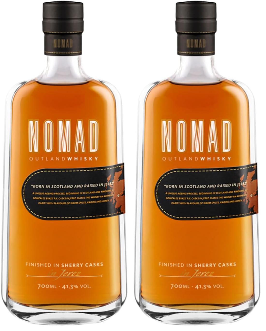 G.ByassNomad Outland Whisky Sherry Cask Finish Whisky (1 x 0.7 l) (Packung mit 2)