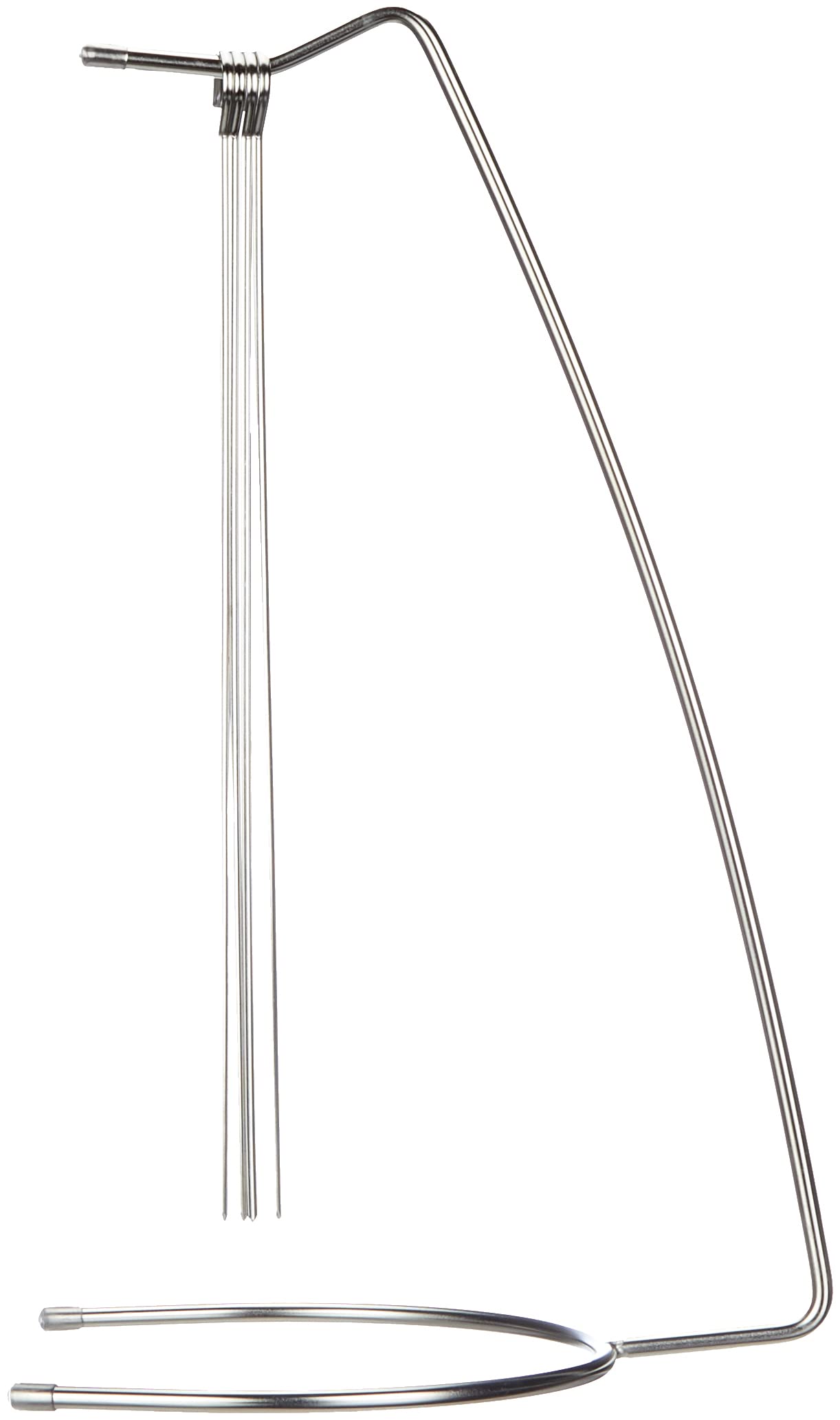 Paderno Supporto con 4 Spiedini in Acciaio Inox, Altezza 46 cm