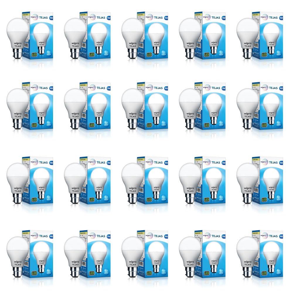 Wipro Tejas 9w LED Bulb for Home & Office |B22 LED Bulb Base |Cool Day White Light (6500K) |4Kv Surge Protection |High Voltage Protection |Eco Friendly Energy Efficient | Pack of 20-image-13