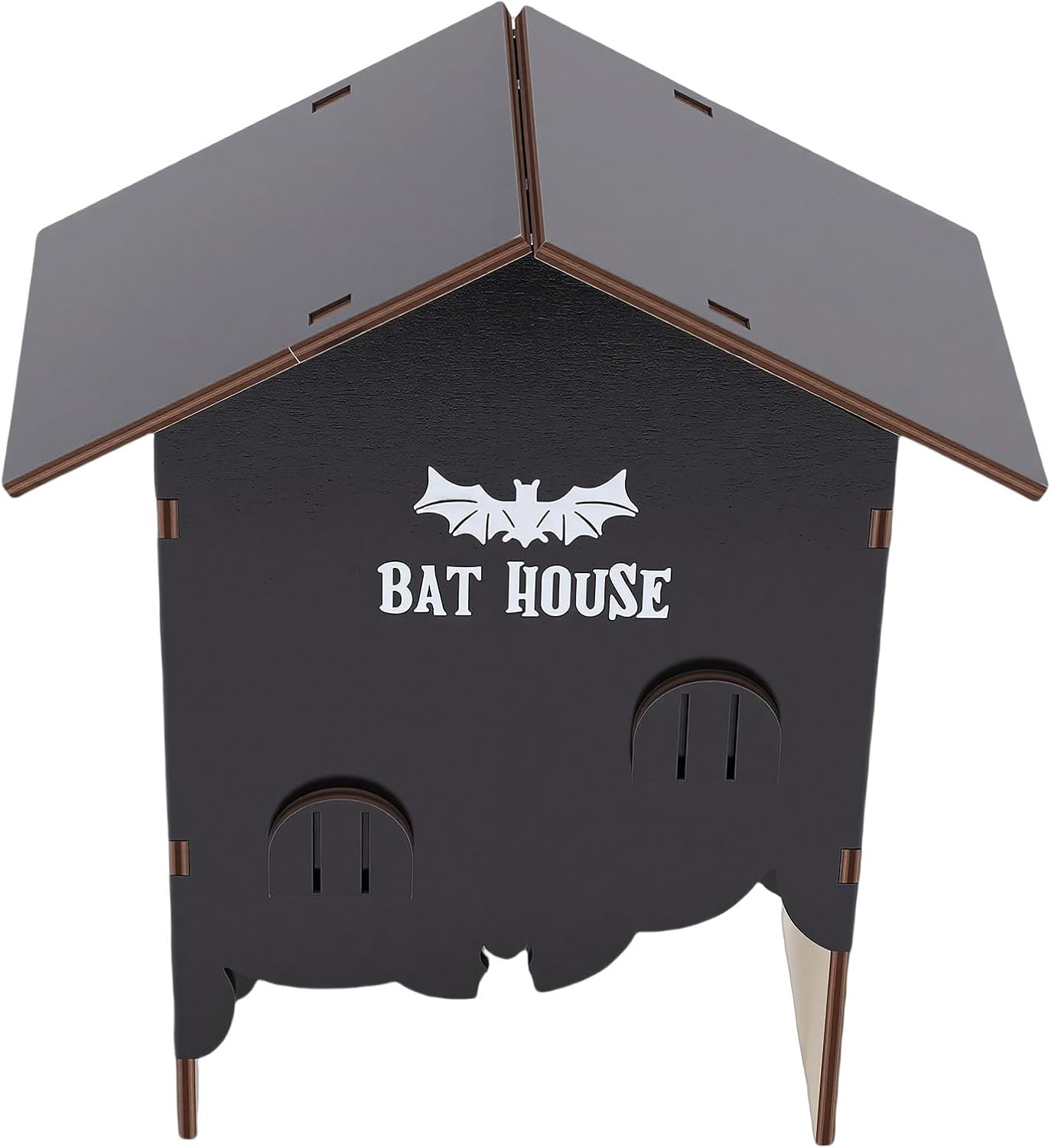 Luqeeg Bat House, Wooden Boxwood Bat Shelter, Weatherproof Box for Outdoor Mounting, Ideal for Roosting, Breeding & Garden Decoration