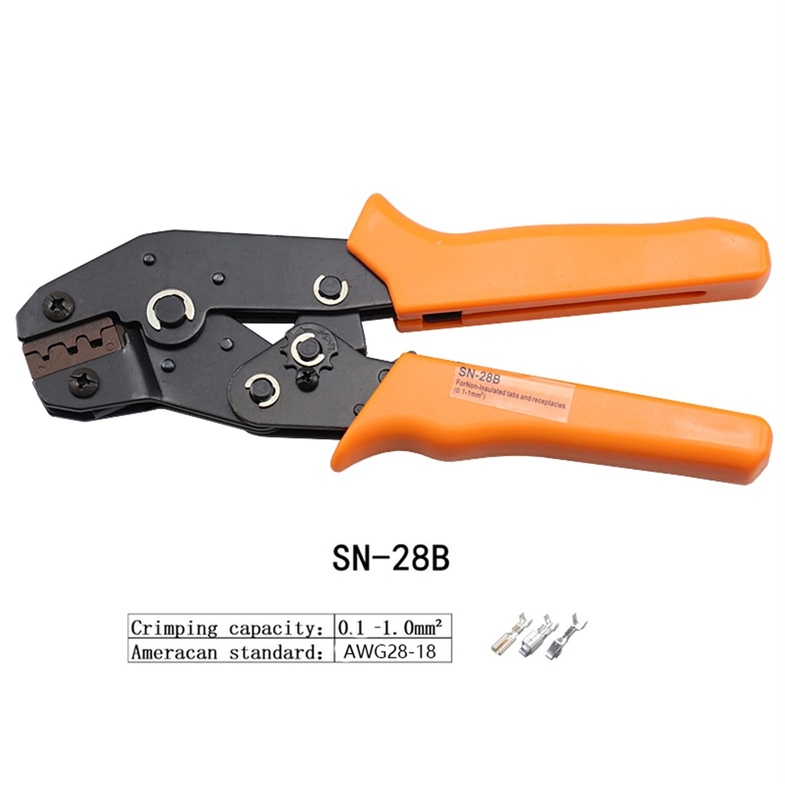 Conjunto De Alicates Engarzados SN-28B 1550 Kit De PCS For 2.54/2.8/3.0/3.96/4.8 Terminal De Resorte Terminal Terminal Herramientas Eléctricas 0.1-1.5 (MM2) para Bricolaje y reparación de cabl