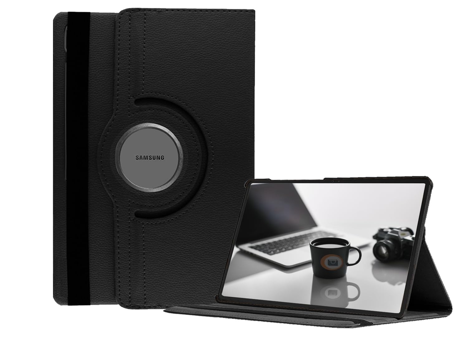ORRINKART Rotating Cover Case for Samsung Galaxy Tab S9 FE Plus 12.4 inch [SM-X610, SM-X616B] Adjustable Stand PU Leather Case Hard Back - Black (B0D9QRCM5R) Amazon Price History, Amazon Price Tracker