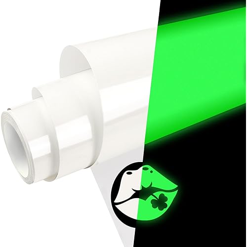 WRAPXPERT White Glow in The Dark Vinyl,Glow in The Dark Permanent Adhesive Vinyl Roll for Wrap,Stickers,Decal,Lettering,12" x5ft