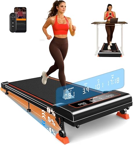 Walking Pad with Incline 9% & Decline -4% 5 Level, Under Desk Treadmill for Home, Quiet BLDC EvoDrive, Full Metrics Large Display, NeoFloat Quad Cushioning, Portable Compact for Small Spaces - 70% off