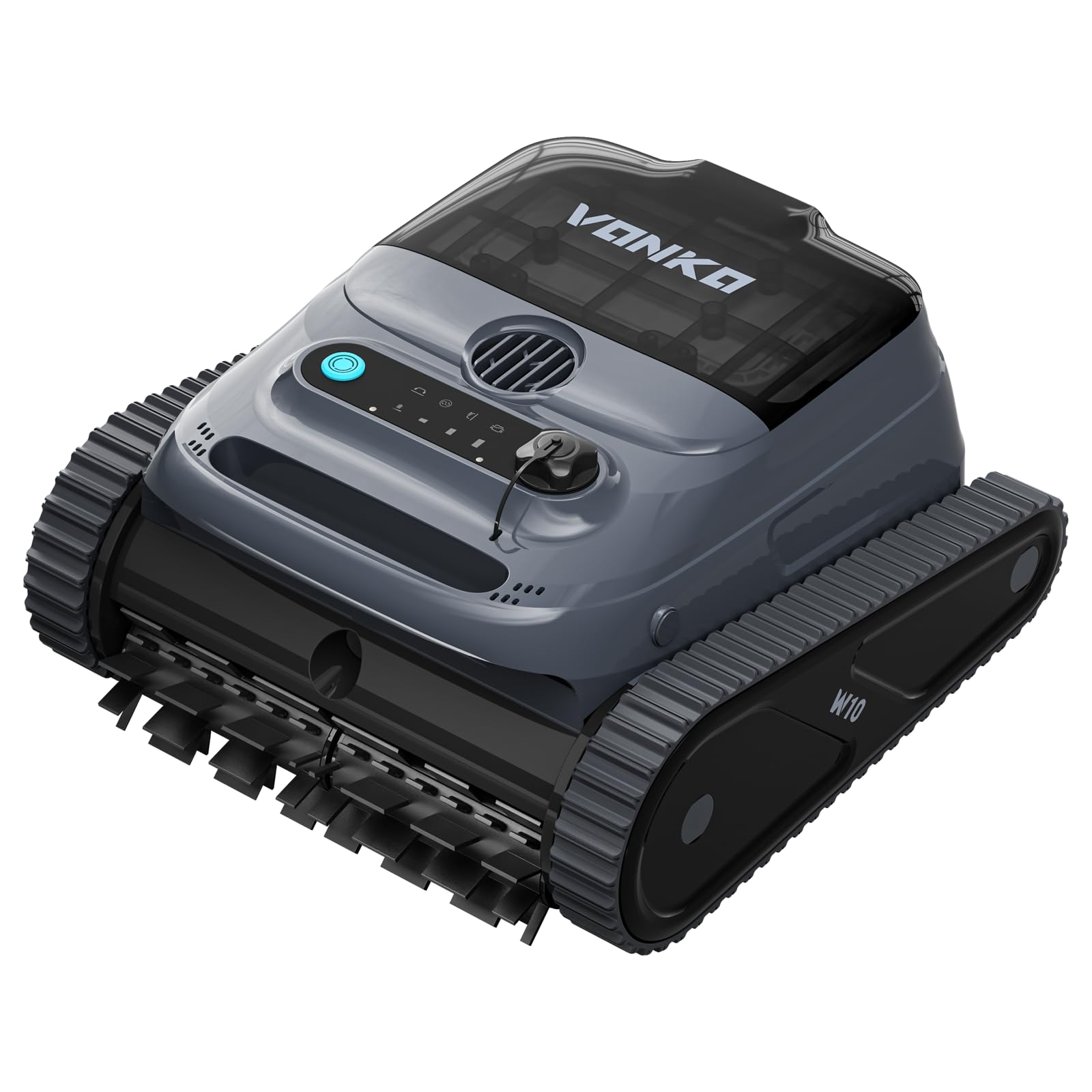VONKO W10 P10 Robot Piscine sans Fil, Aspirateur Piscine avec Navigation IA, Nettoyage Fond/Parois/Ligne d’Eau, 180 Min d’Autonomie, pour Piscines Jusqu’à 200 m², Bleu Roi