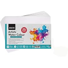 Brustro Artists Watercolour Paper, 300 GSM, A4-25% Cotton, Cold Pressed, 9 + 3 Sheets Free