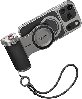 TELESIN Master Grip Kit for iPhone 17 Pro, Magnetic Phone Camera Grip for iPhone 17 Pro Standard Kit Built - in 3200mAh Battery Wireless Charging - Graphene Case - DSLR Style Telesingrip