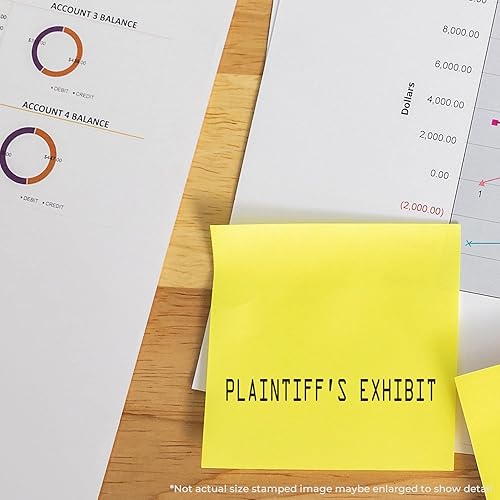 Miniatura 4 de Sello de exhibición grande pretintado perfecto para trabajadores de asistencia legal diseño delgado portátil fácil de llevar tamaño aproximado de 34